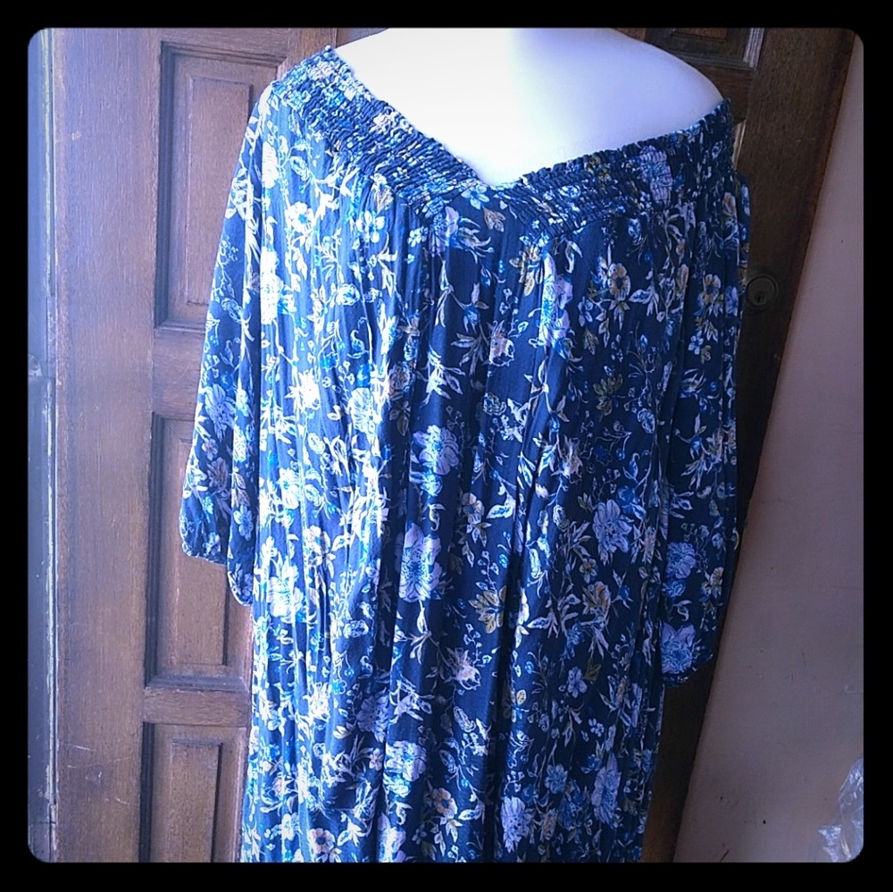 Off the shoulder floral print dress